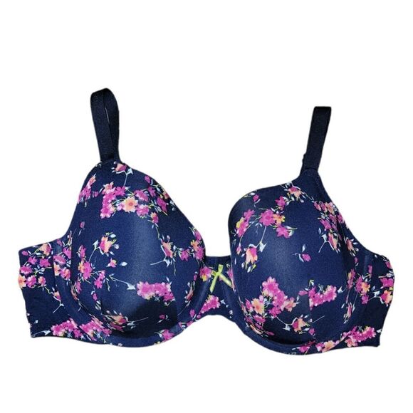 NWOT Cacique Light Lightly Lined T-Shirt Bra Luminous Floral 44D - Picture 3 of 11